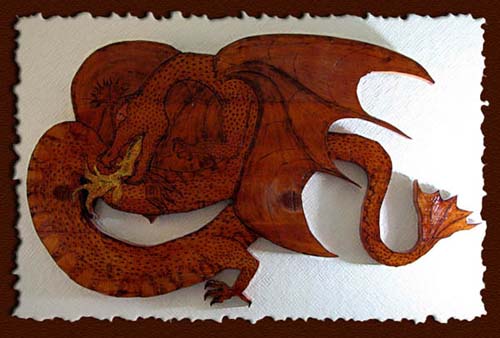 zmaj dragon tanja sova pyrography